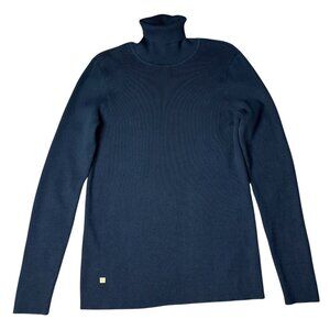 Lauren Ralph Lauren Women’s XL Ribbed Knit Turtleneck Sweater Blue